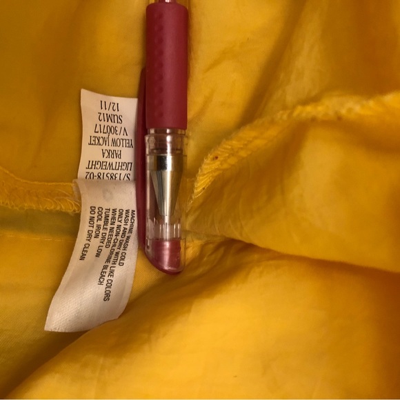 Gap lightweight outerwear yellow parka Med - Picture 3 of 4